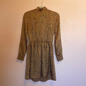 Leopard Polyester Business Casual Dress